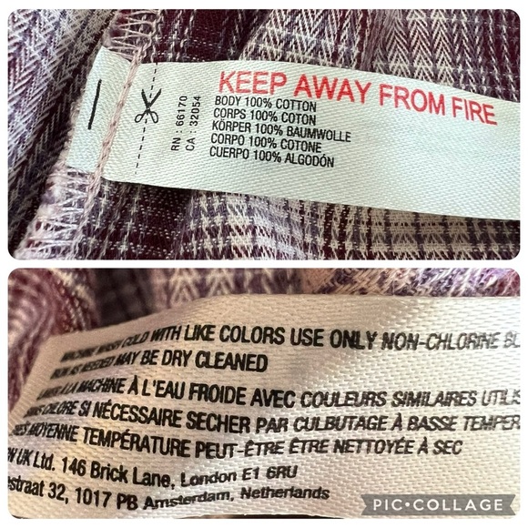 NWT new XL Anthropologie flannel parachute pajama bottoms pants plaid mauve - Picture 11 of 17